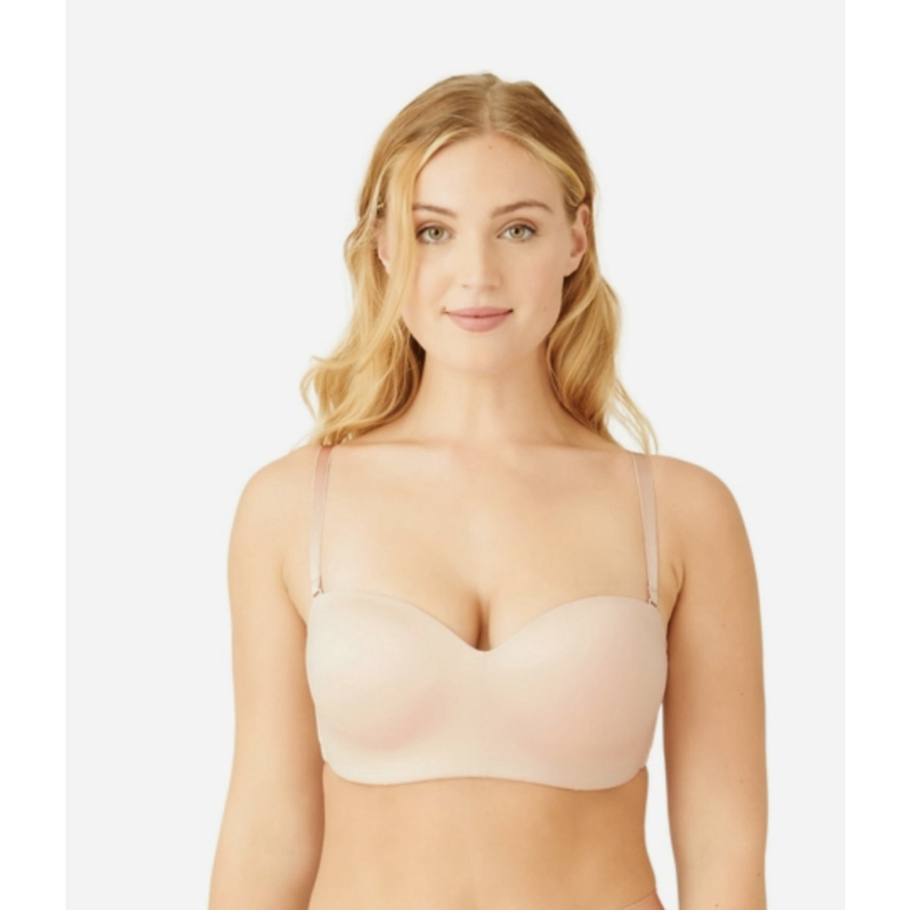 Wacoal 854372 Strapless Wire Free T Shirt Multi-Way Strap Bra 34 D Nude NWOT